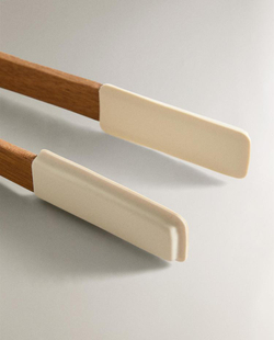 ZARA HOME КУХОННЫЕ ЩИПЦЫ ИЗ СИЛИКОНА, КРЕМОВЫЙ