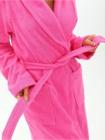 Халат женский махровый "Элит" с воротником шалькой, цвет: 105-Ярко-розовый