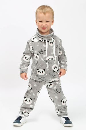 Детский костюм с брюками арт КС-ФПС/панда-серая