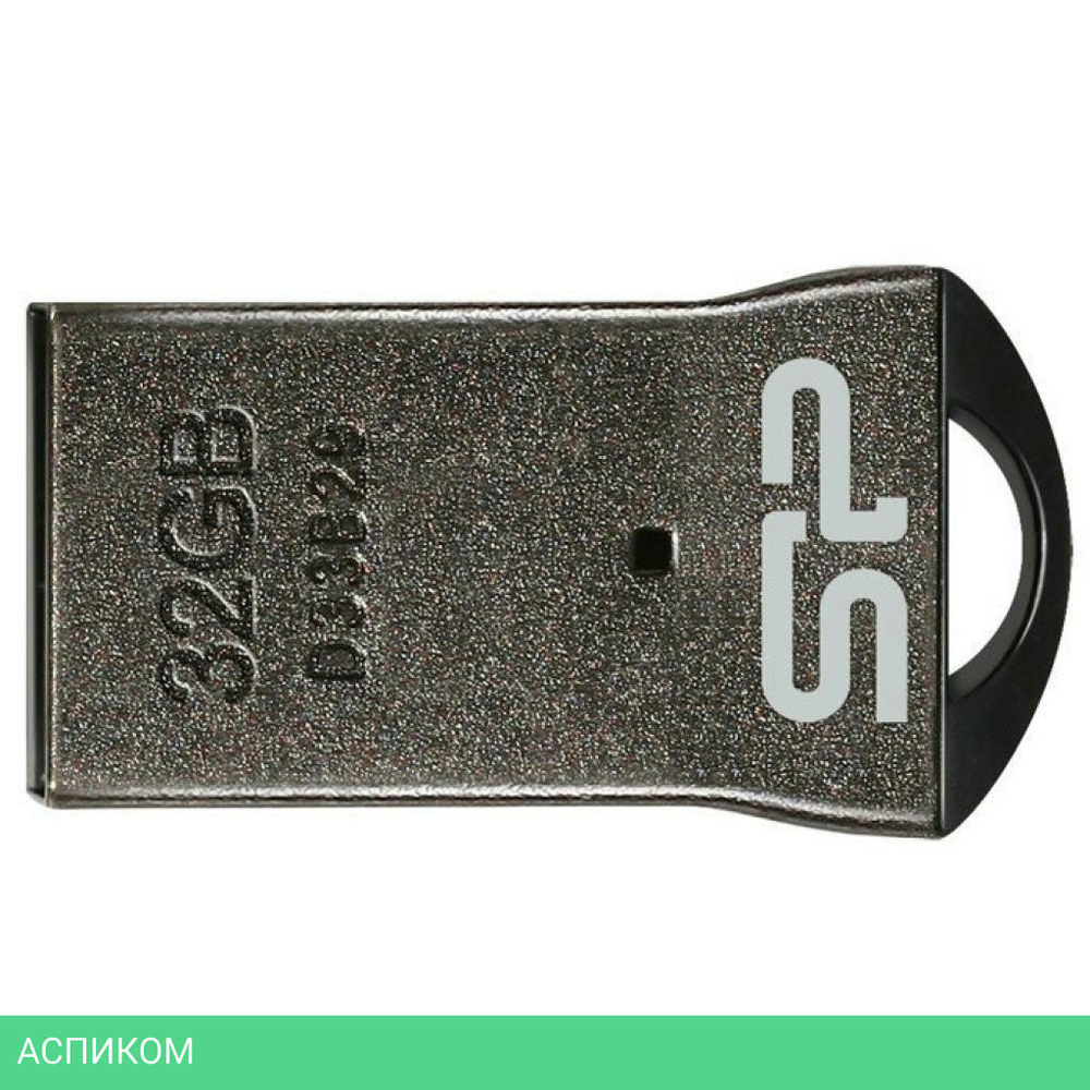 USB Flash-накопитель Silicon-Power Touch T01 32Gb металлически-черный (SP032GBUF2T01V1K)