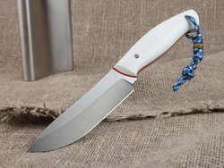 Нож для бушкрафта "Гефест", сталь VG-10/Elmax, рукоять G10 (белая)