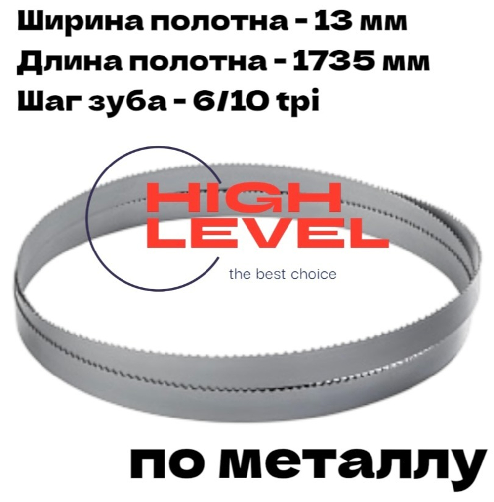 Полотно ленточное по металлу M42 13x0,65х1735 мм 6/10 tpi для JET J-350V