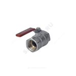 Кран шаровой латунь хром R250D Ду 100 Ру42 ВР рычаг красный Giacomini R250X011