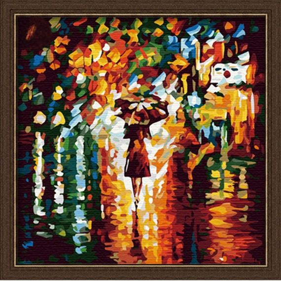 В дождь - картина со стразами