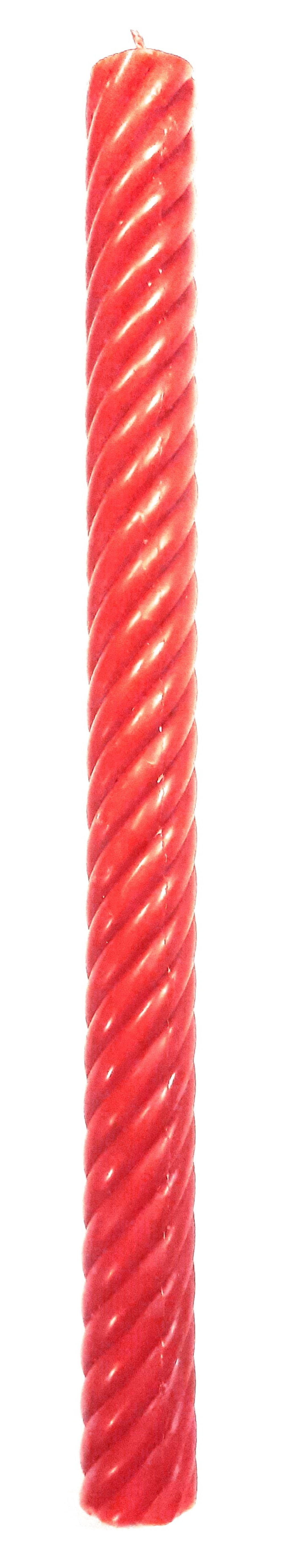 Свеча дьяконская витая КРАСНАЯ 50см х 4,2см (пф)
