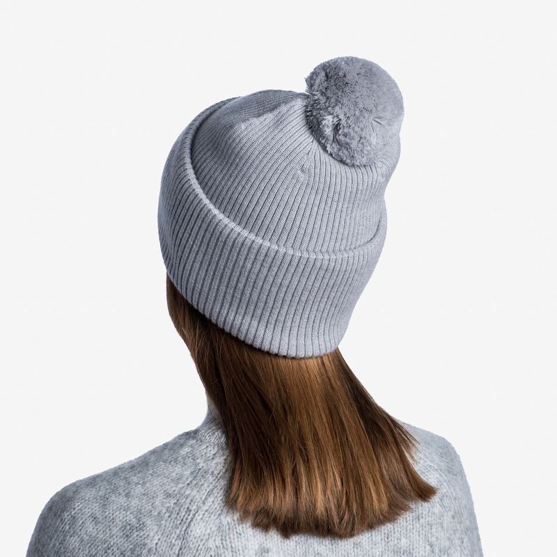 Вязаная шапка Buff Hat Knitted Tim Light Grey Фото 7