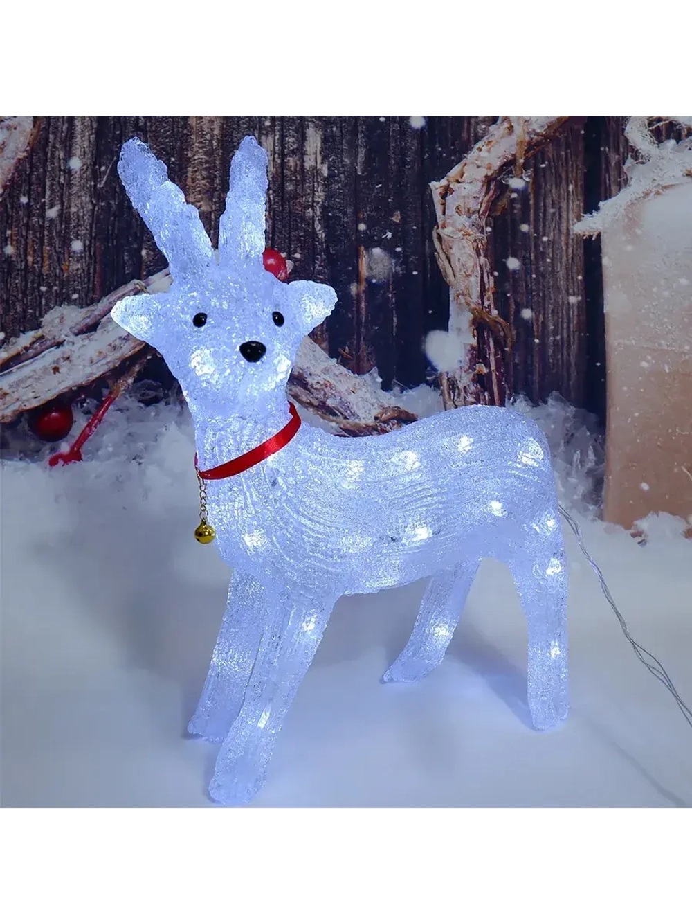 Новогодний олень светодиодный светящийся