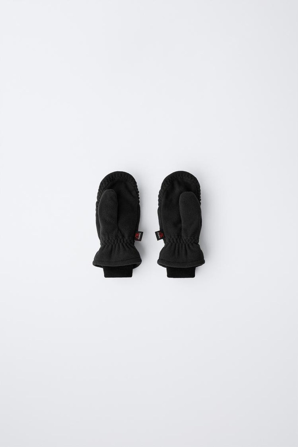 ZARA ФЛИСОВЫЕ ВАРЕЖКИ POLARTEC ®, ЧЕРНЫЙ