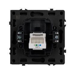 Механизм телефонной розетки SCT-NOBE-MTL1-SFPL-BK (RJ-11, 4C) (Arlight, Черный оникс) 054301