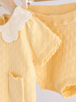 Вязаная футболка и шорты в комплекте для малышей Next AA8-204, Желтый