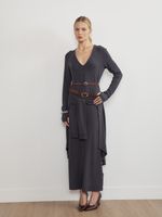 БАЗОВЫЙ РЕМЕНЬ С МЯТОЙ ПРЯЖКОЙ ЗАМША ТЕМНЫЙ ШОКОЛАД