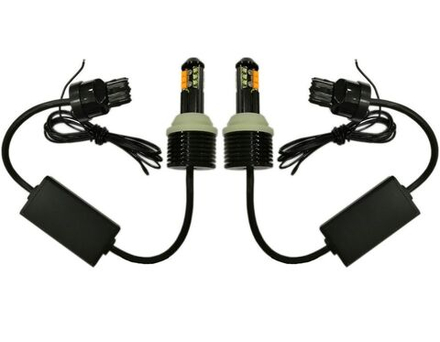 ДХО в поворотники LED S25 (7440) 40W CREE, ДХО+Поворот (Белый+Желтый) 12V (комплект, 2шт)