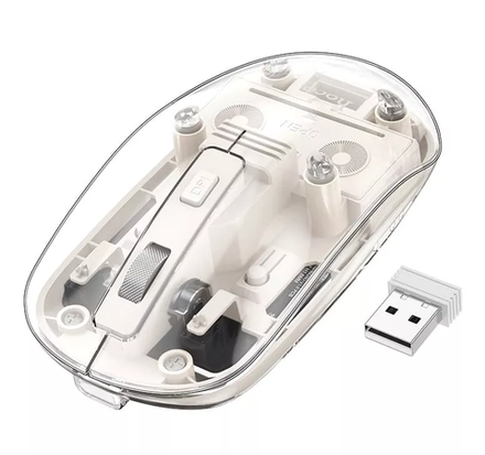 Мышь беспроводная HOCO GM29 Bluetooth + 2.4 Гц (space white)
