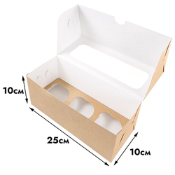 Коробка для капкейков (3), ECOMUF Крафт