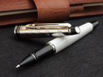 Ручка-роллер Waterman Expert 3, цвет: Deluxe White CT, стержень: Fblk