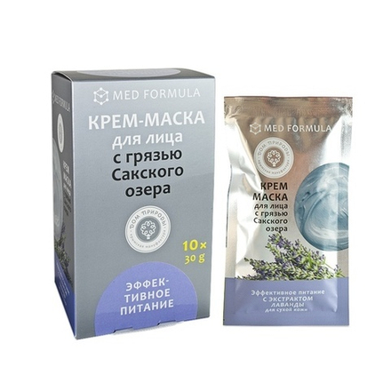 Крем-маска Эффективное питание для сухой кожи с грязью Сакского озера, ТМ ДОМ ПРИРОДЫ
