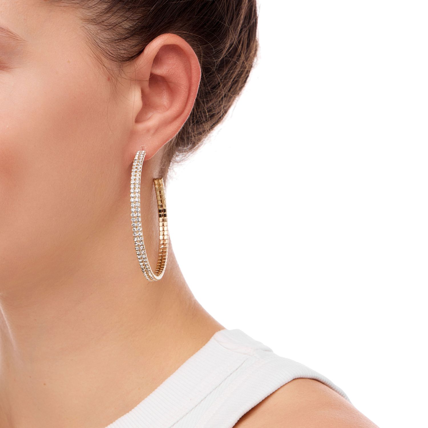 Серьги Double Glow Line Earrings - Gold