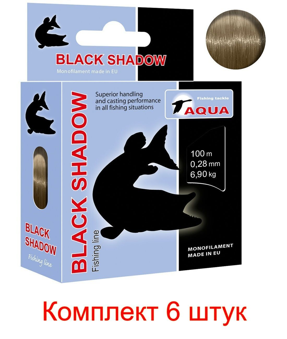 леска рыболовная Black Shadow 0,20mm 100m ( 6 штук )