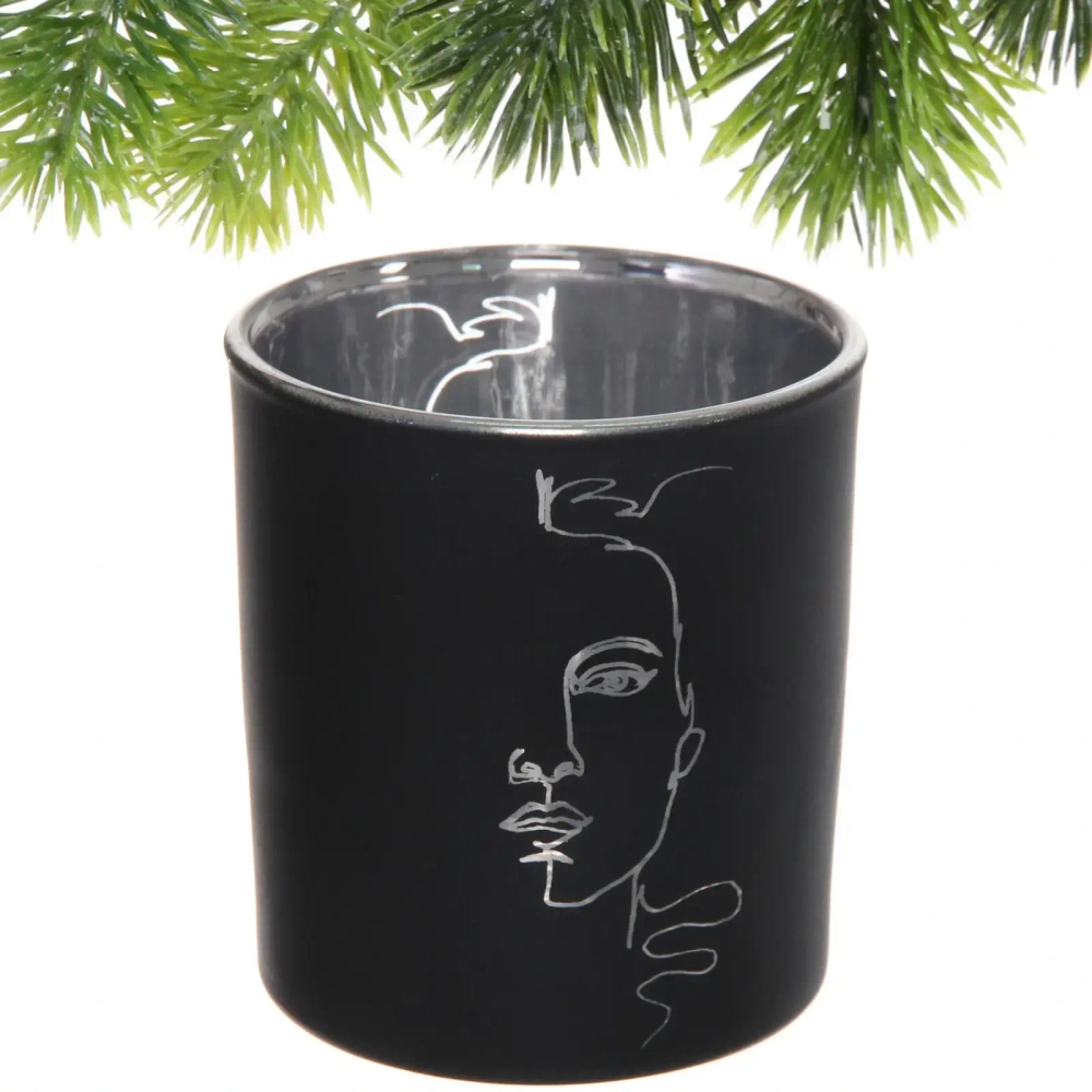 Подсвечник «Нежный силуэт» 7*7,8 см, Черный