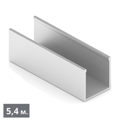 СТАНДАРТ П-образный профиль (5,40 м) хром матовый (AL) (AS0460) Aristo