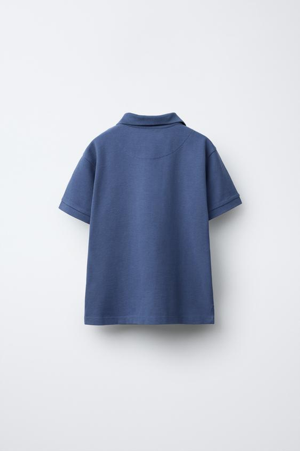 ZARA БАЗОВОЕ ПОЛО, ВЫЦВЕТШИЙ СИНИЙ