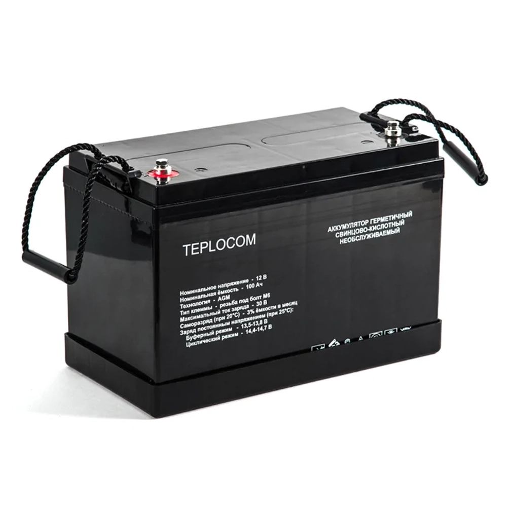 TEPLOCOM 100Ач аккумулятор герметичный свинцово-кислотный 437
