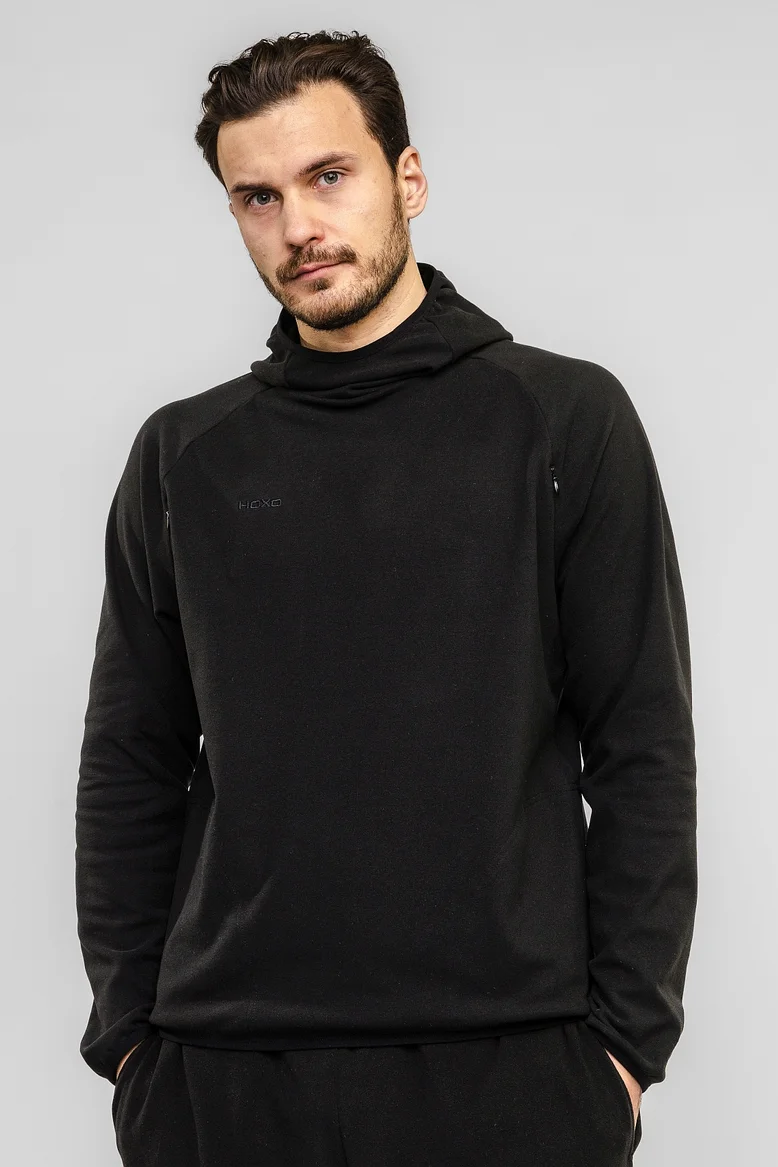 Кофта-ниндзя (с капюшоном), мужская, цвет "Чёрная скала"
