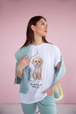 White T-shirt with dog