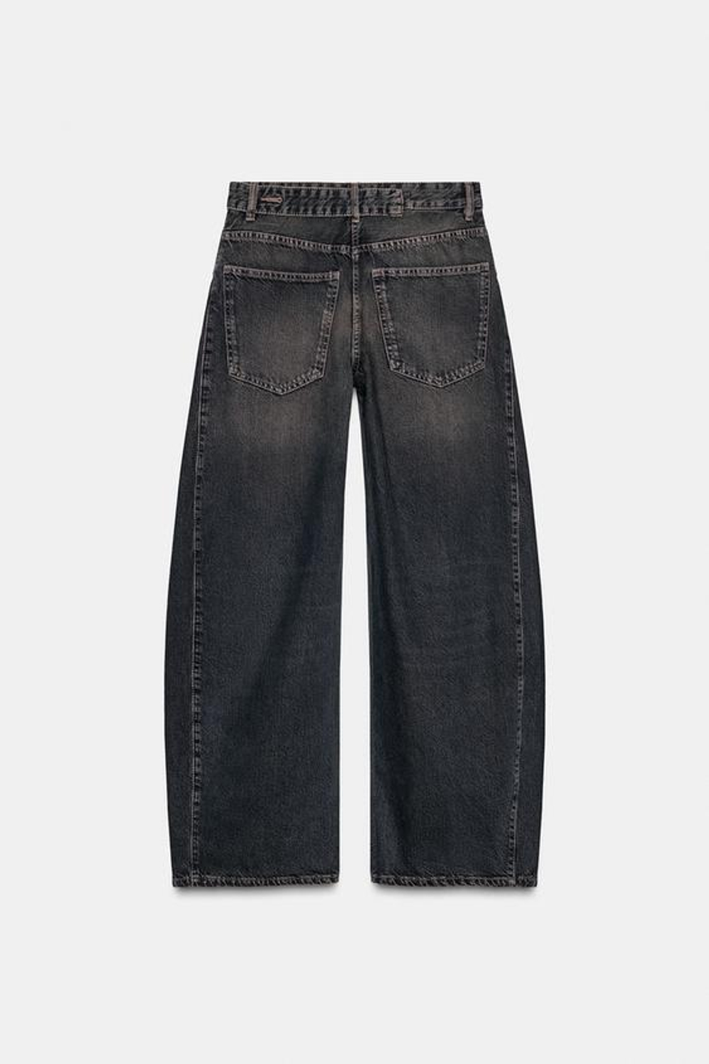 ZARA ДЖИНСЫ TRF ОВЕРСАЙЗ С НИЗКОЙ ПОСАДКОЙ, ЦВЕТ НОЧНОГО НЕБА