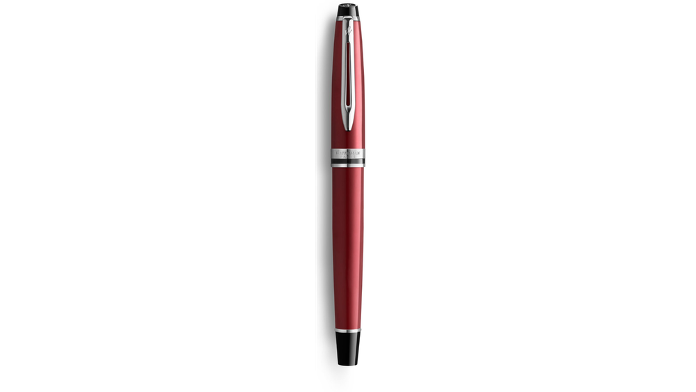 Перьевая ручка Waterman "Expert Dark Red Lacquer CT Black", перо: M, цвет чернил: blue.