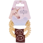 Резинки для волос силиконовые 2шт «MARZIPAN», шоколад, цвет молочный, d-5,5см (подвес Единорог)●