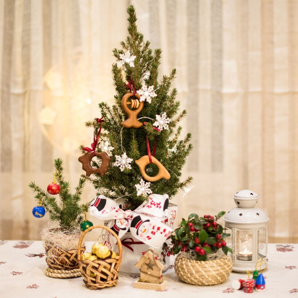 Деревянная погремушка - грызунок Рыбка Леснушки