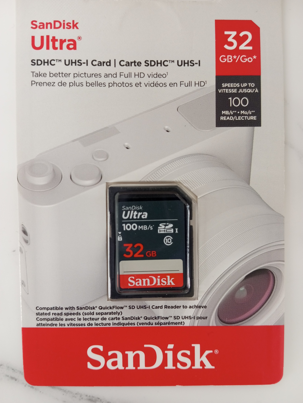 Карта памяти SanDisk SDHC Ultra 32 GB 100 MB/s UHS-1 10 class