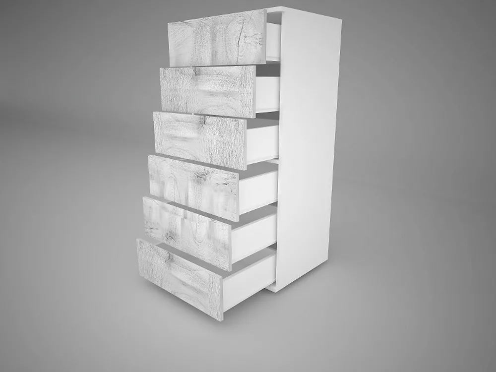 Комод Сорренто Белый/Рамбла