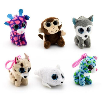 Брелок мягкий животные 10 см микс