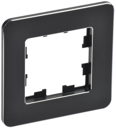 BRITE Рамка 1-местная РУ-1-1-Бр металл черный RE IEK