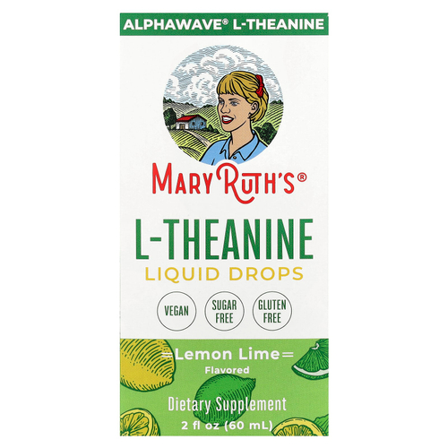 MaryRuth's, L-теанин, капли, лимон и лайм, 60 мл (2 жидк. унции)