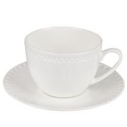 Чайная пара "Vivien" v=260мл (min6) (костяной фарфор) (транспортная упаковка)