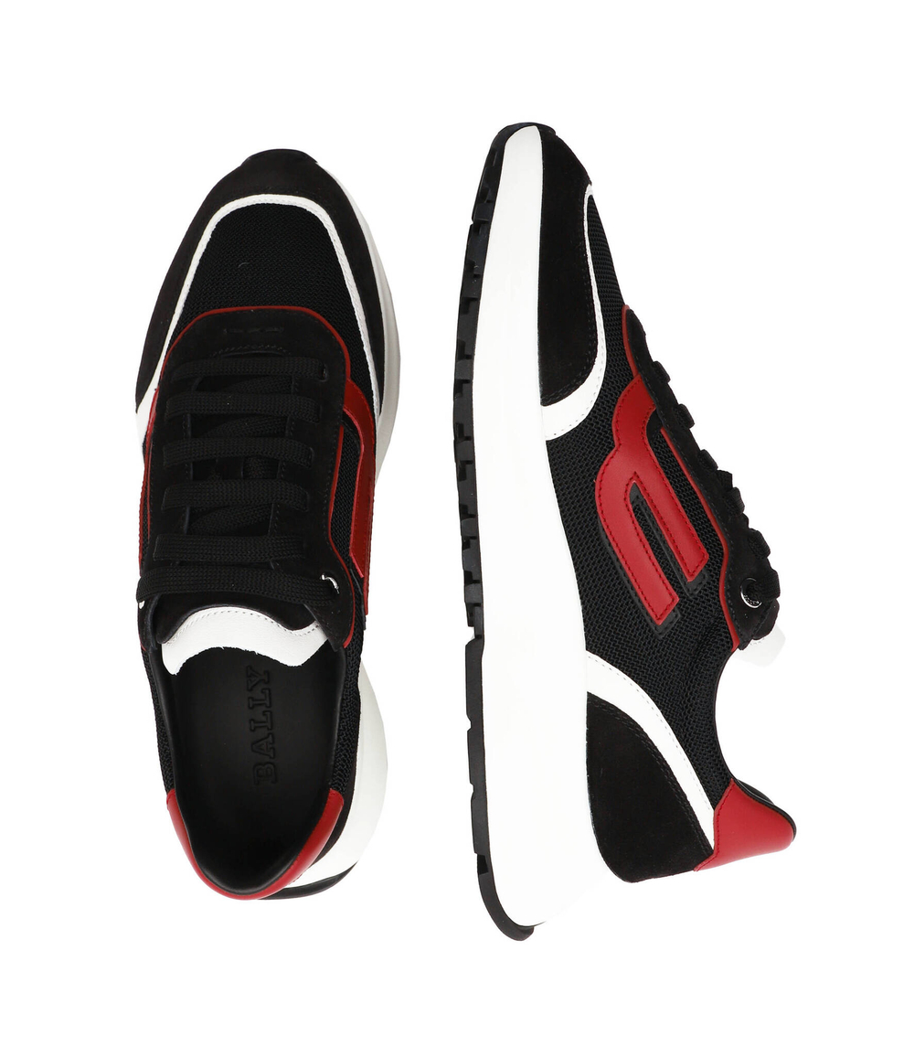 Кожаные кроссовки demmy-t Bally - черный(MSK145)