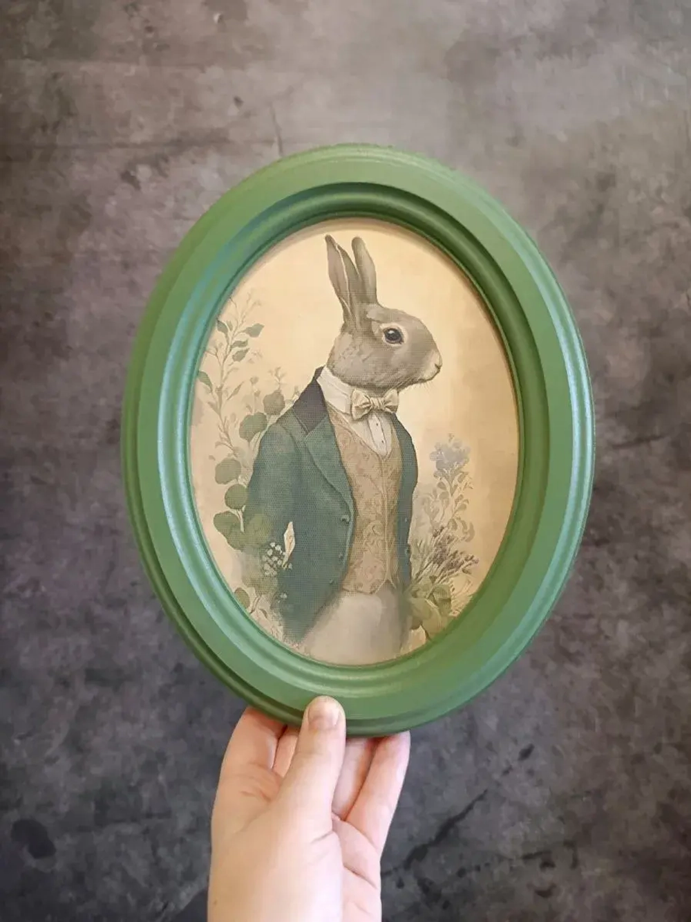 Панно картина в винтажном стиле Мистер Кролик