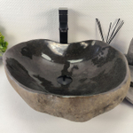 Раковина из речного камня RS-64880 50*46*15 0862