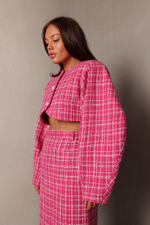 Жакет из твида О-силуэта