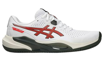 Мужские кроссовки теннисные Asics Gel-Challenger 15 Clay - white/cherry tomato