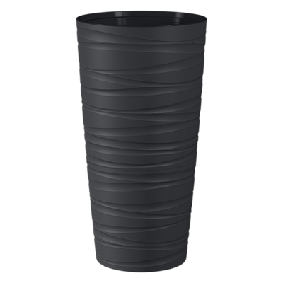 Кашпо для цветов пластиковое 15л d-30см «Модерн Максимум» Антрацит