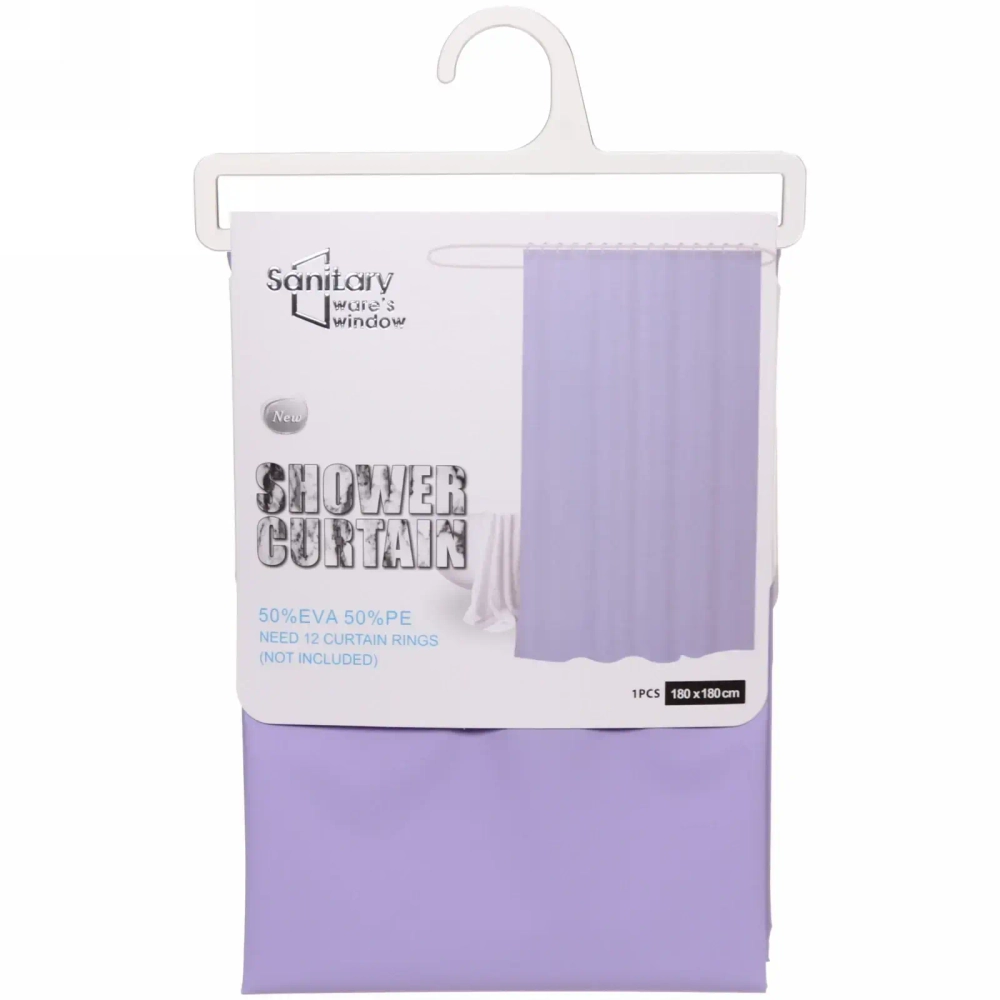 Штора для ванной EVA 180*180"Лаванда» (без колец)