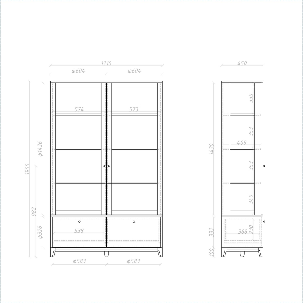 Витрина Case CS176/2D