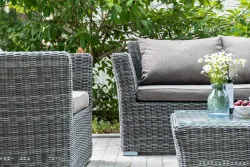 "Капучино Cингл" лаунж-зона из искусственного ротанга, цвет графит