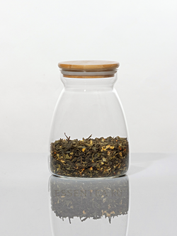 Банка стеклянная "Корли" с бамбуковой крышкой 1000 мл