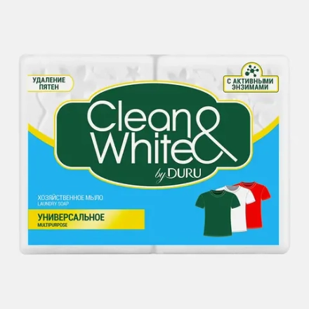 Мыло хозяйственное Duru Clean&White Универсальное 2шт*120г