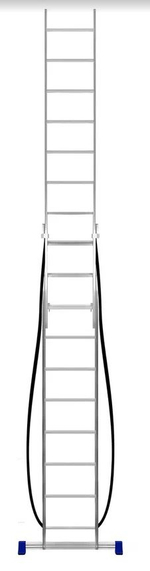 Лестница алюмин.  2секц* 10ступеней (2,84м-4,51м) / МОНТАЖНИК